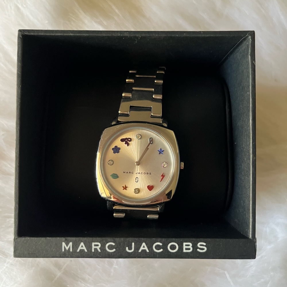 Marc Jacobs Silver Watch with Multicolor Dial